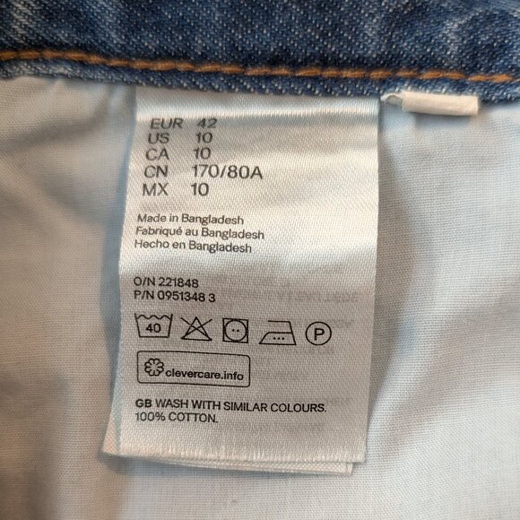 H&M Wide Leg Cropped Medium Wash Jeans - Picture 7 of 7